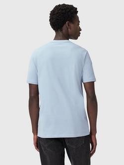 AllSaints Brace Cotton Slim Fit Short Sleeve Logo T-Shirt, Blue Mid - view 2, Blue Mid