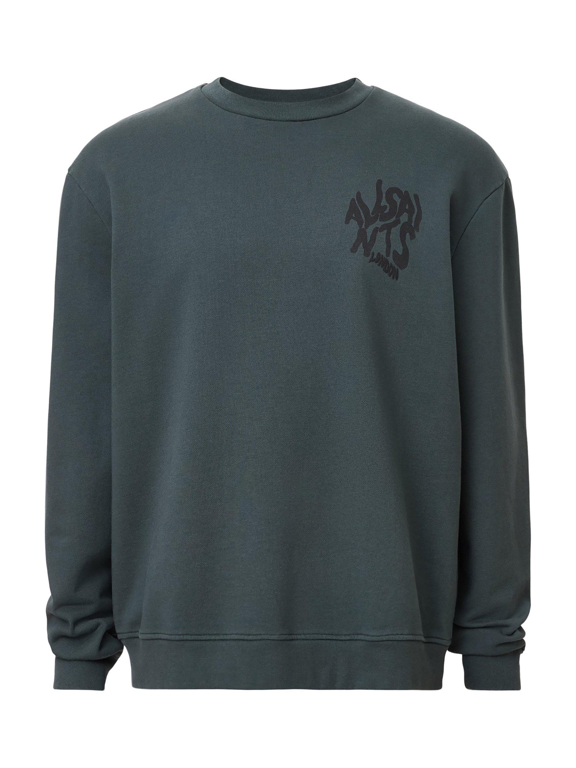 Product image 4 of 9, which shows AllSaints Orlando Cotton Sweatshirt, Blue Mid, L