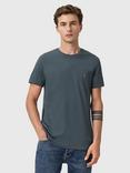 AllSaints Tonic Slim Fit Crew Neck Cotton T-Shirt, Sunil Blue