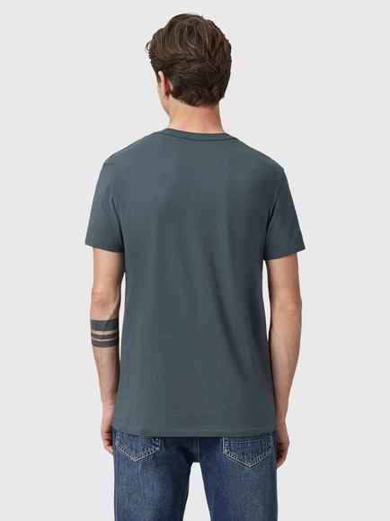 AllSaints Tonic Slim Fit Crew Neck Cotton T-Shirt, Sunil Blue - view 2, Sunil Blue