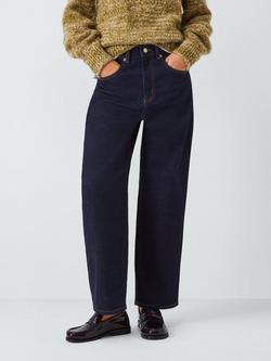 John Lewis Straight Relaxed Leg Jeans, Raw Indigo