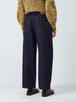 John Lewis Straight Relaxed Leg Jeans - view 2, Raw Indigo