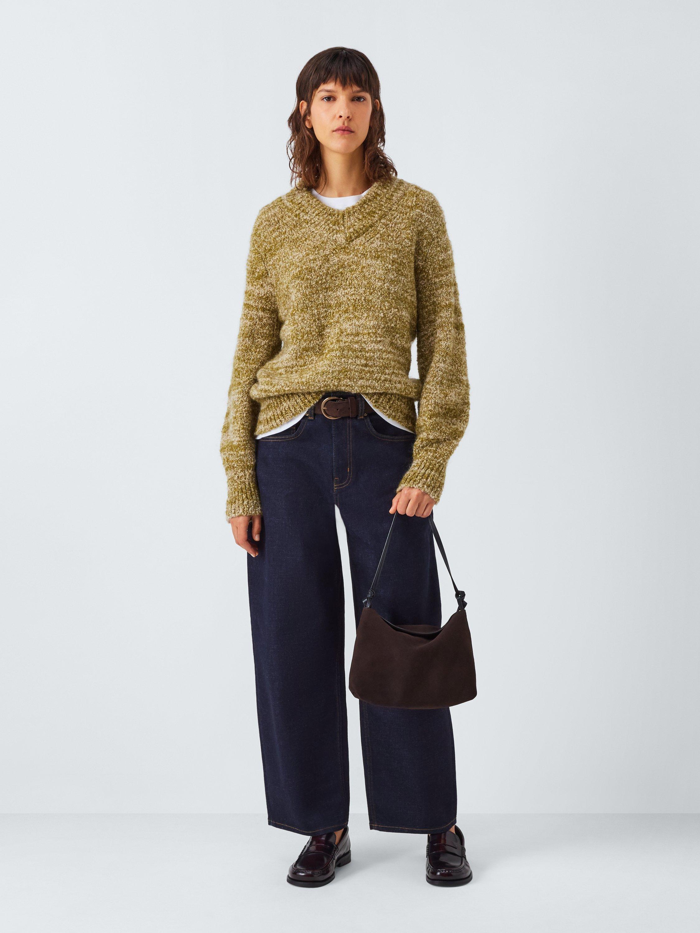 Product image 3 of 6, which shows John Lewis Straight Relaxed Leg Jean, Raw Indigo, 8