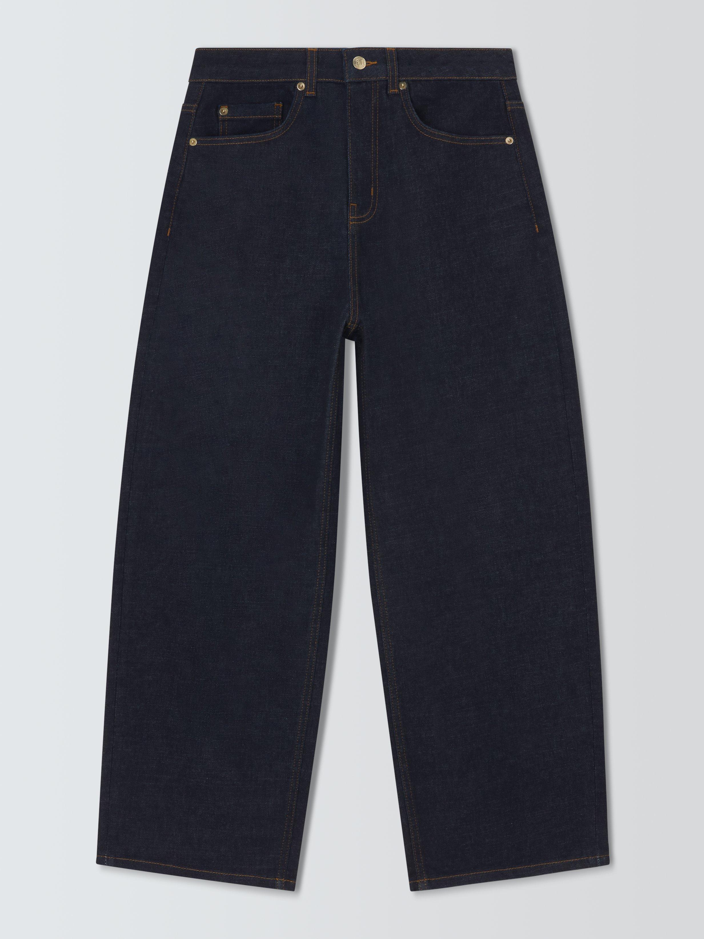 Product image 4 of 6, which shows John Lewis Straight Relaxed Leg Jean, Raw Indigo, 8