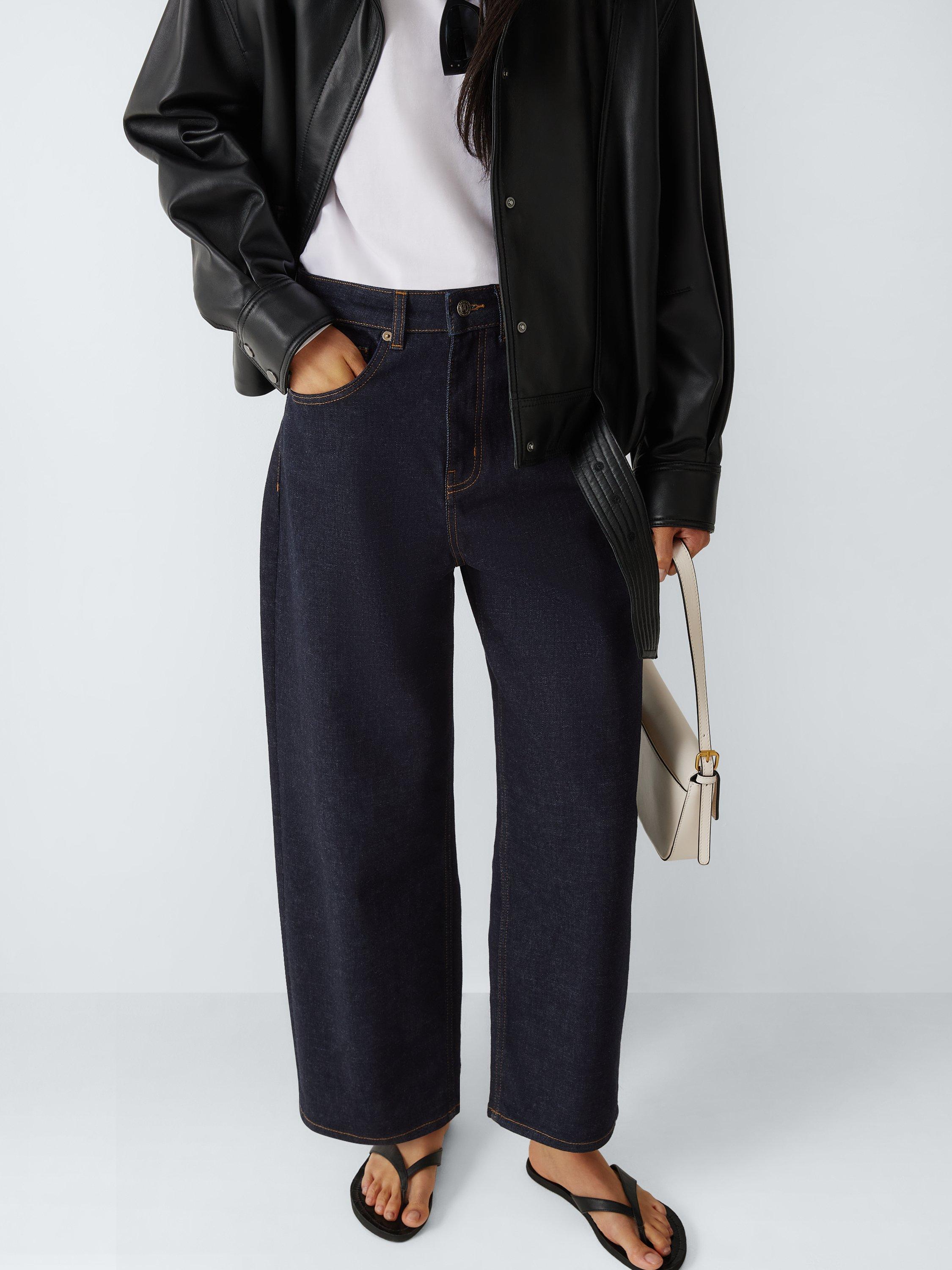 Product image 5 of 6, which shows John Lewis Straight Relaxed Leg Jean, Raw Indigo, 8