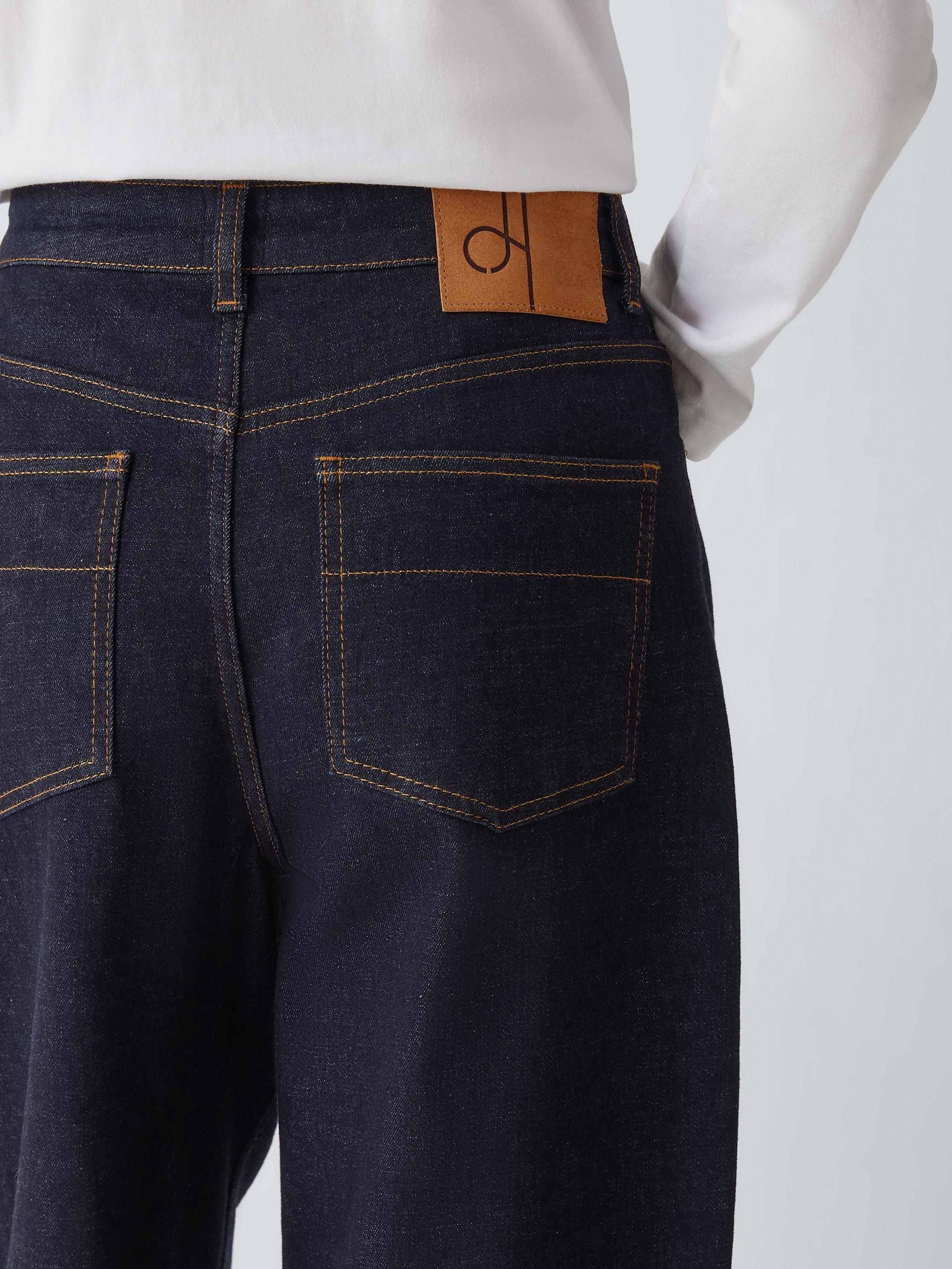 Product image 6 of 6, which shows John Lewis Straight Relaxed Leg Jean, Raw Indigo, 8