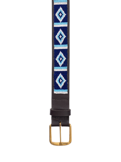 KOY Maasai Beaded Leather Belt - view 2, Blue