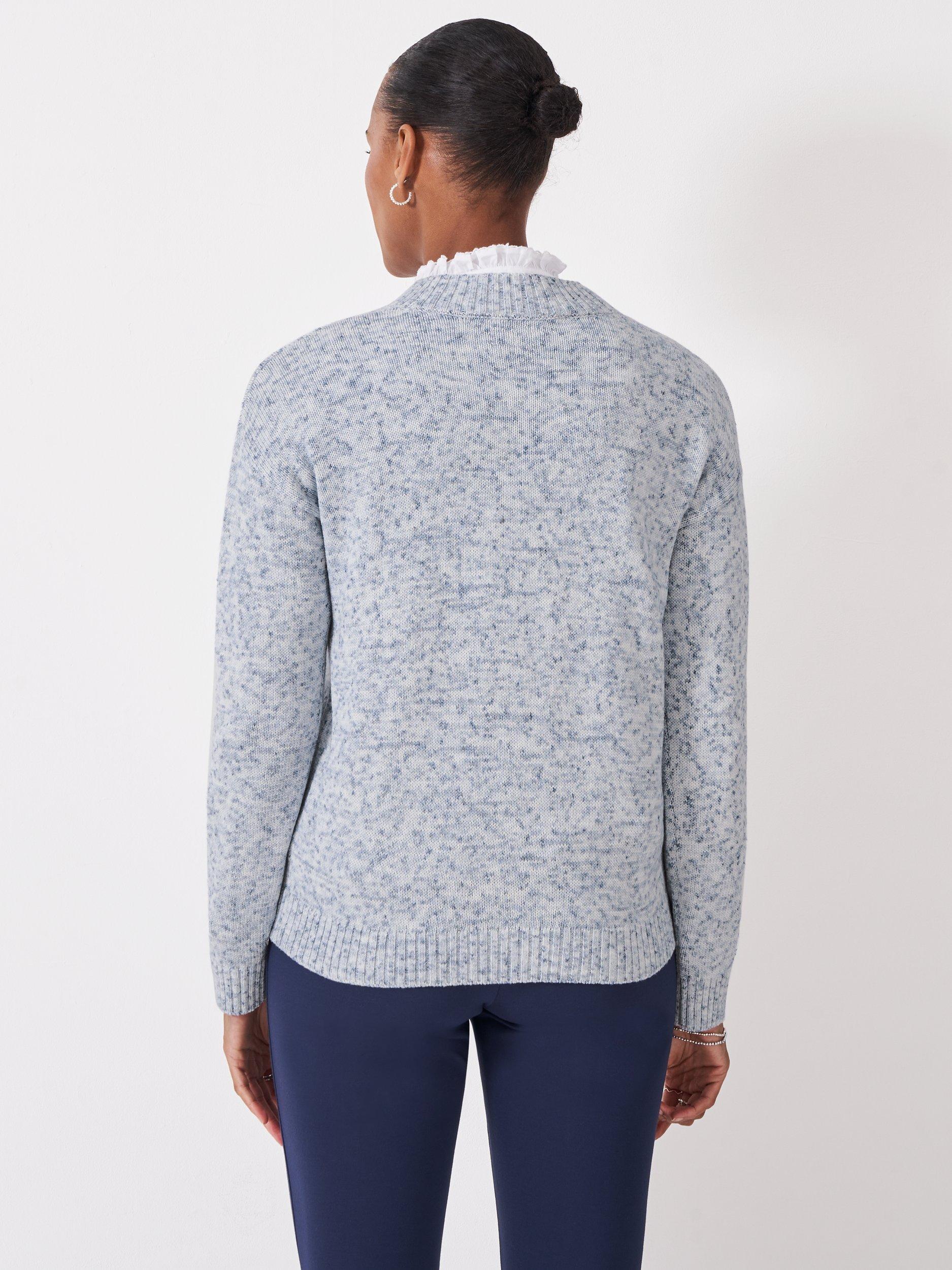 Product image 2 of 5, which shows Crew Clothing Crew Neck Painted Yarn Jumper, Multi, 10