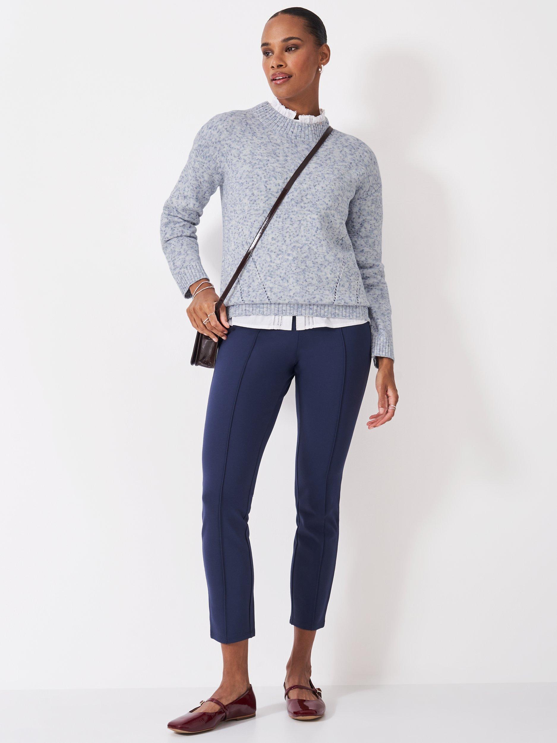 Product image 3 of 5, which shows Crew Clothing Crew Neck Painted Yarn Jumper, Multi, 10