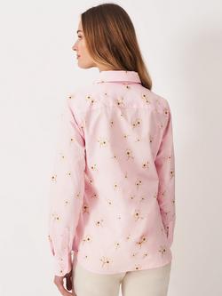 Crew Clothing Lulworth Floral Cotton Shirt - view 2, Raspberry Pink