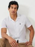 Crew Clothing Linen Blend Regular Fit Revere Collar Shirt, White, White