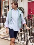 Crew Clothing Cotton Regular Fit Stripe Oxford Shirt, Multi/Blue, Multi/Blue