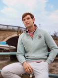 Crew Clothing Salcombe Crest 1/2 Zip Sweatshirt, Light Green