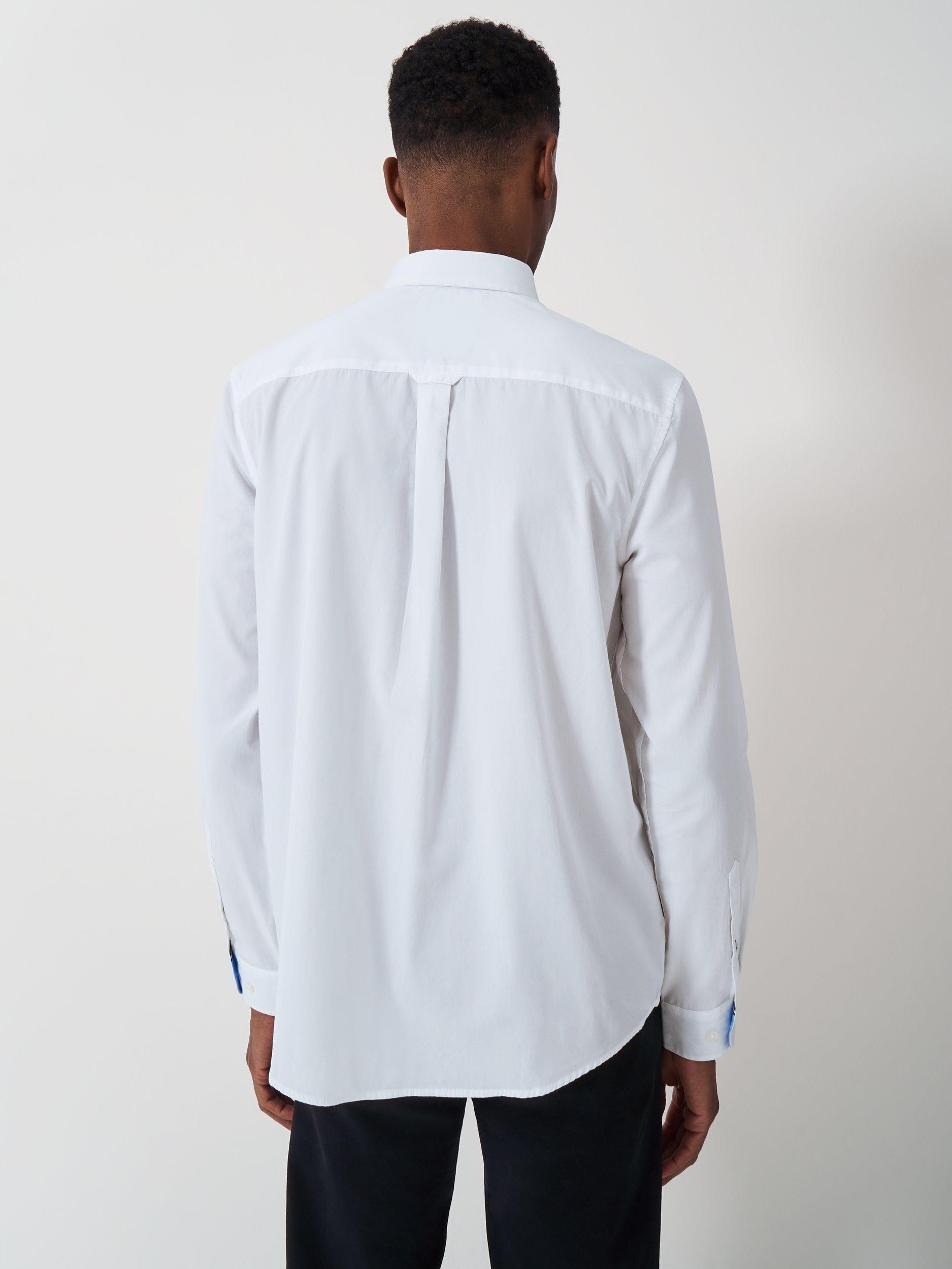 Product image 2 of 5, which shows Crew Clothing Cotton Poplin Shirt, White, XS