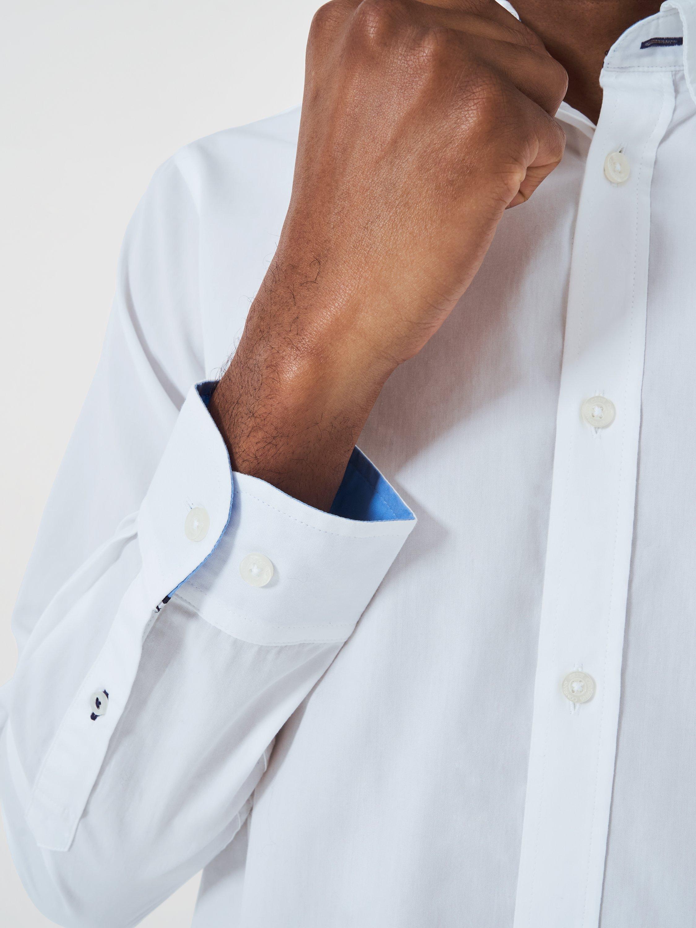 Product image 4 of 5, which shows Crew Clothing Cotton Poplin Shirt, White, XS