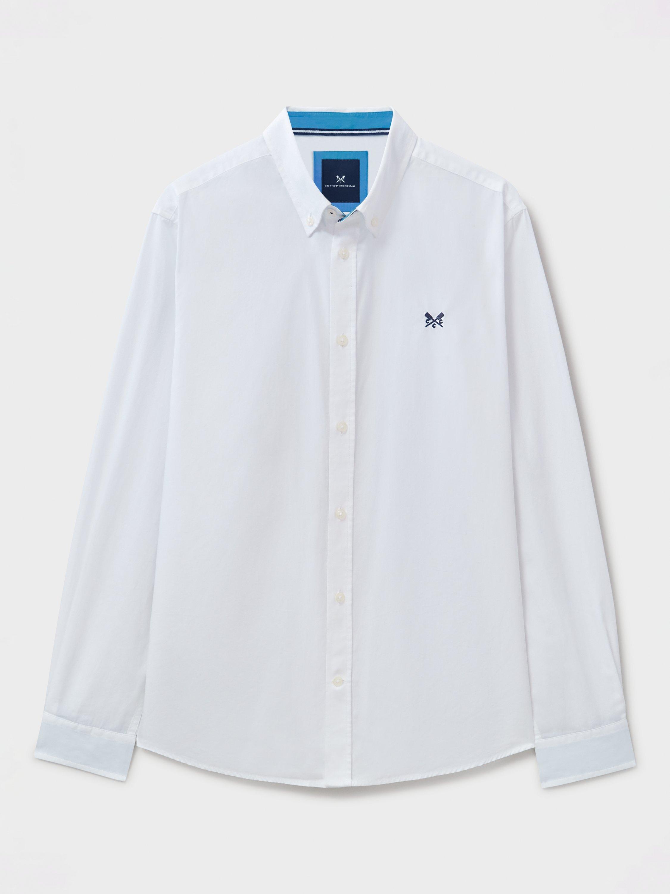 Product image 5 of 5, which shows Crew Clothing Cotton Poplin Shirt, White, XS