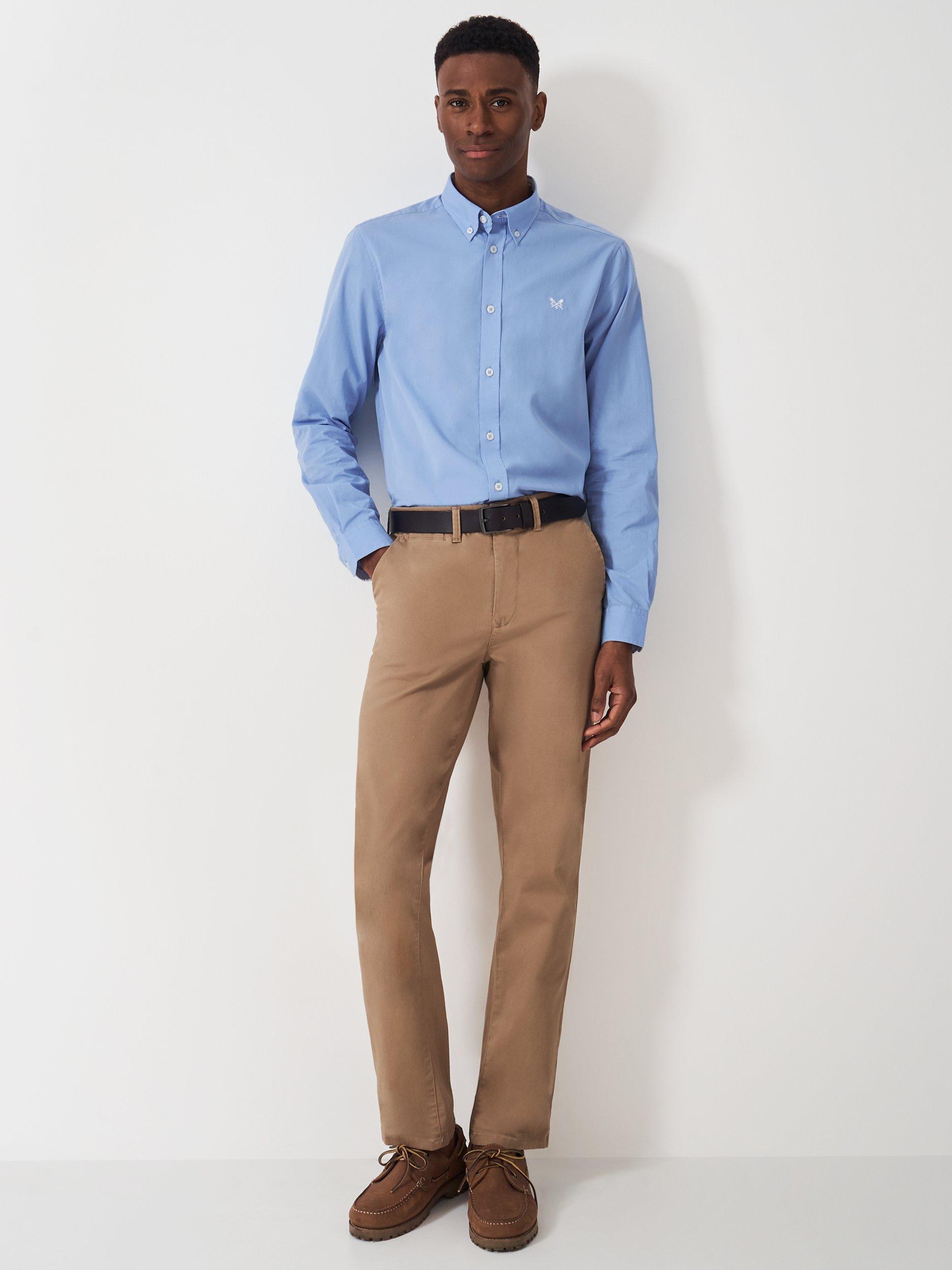 Product image 3 of 5, which shows Crew Clothing Cotton Poplin Shirt, Light Blue, XS