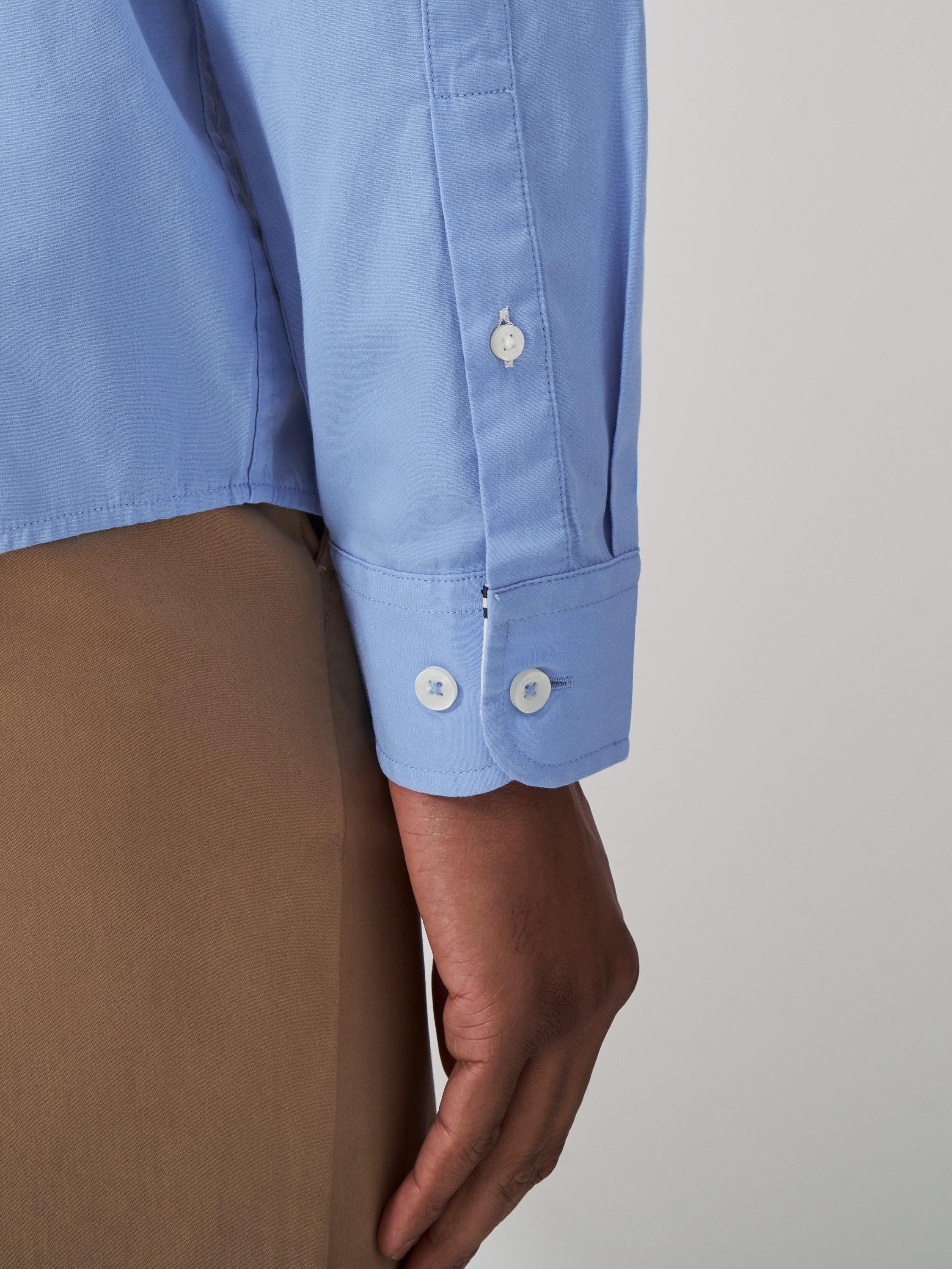 Product image 4 of 5, which shows Crew Clothing Cotton Poplin Shirt, Light Blue, XS