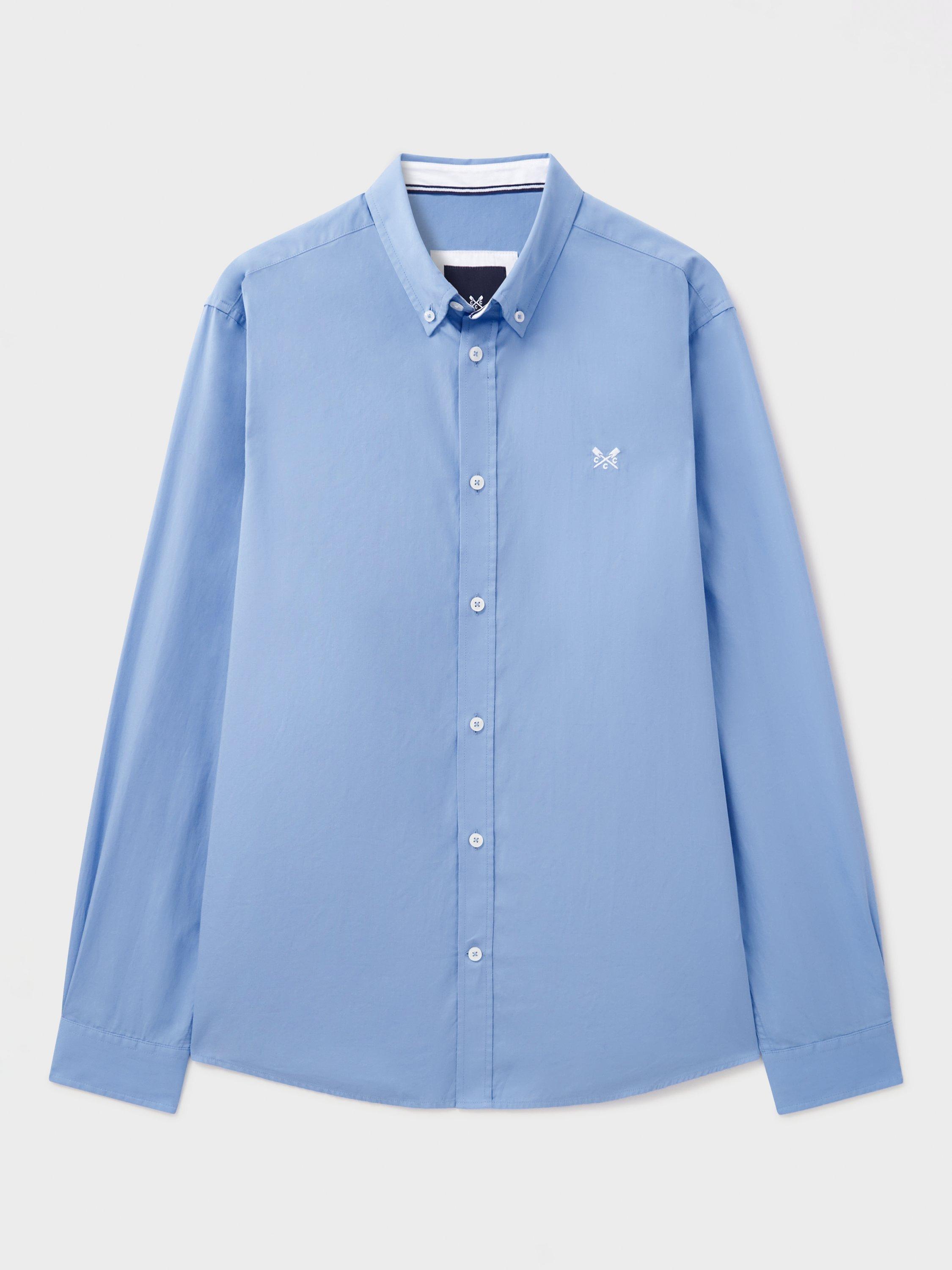 Product image 5 of 5, which shows Crew Clothing Cotton Poplin Shirt, Light Blue, XS