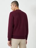 Crew Clothing Embroidered Flag Sweatshirt, Burgundy Red