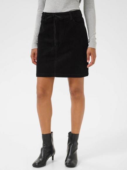 KAFFE KAkerstin Cotton Mini Skirt, Black