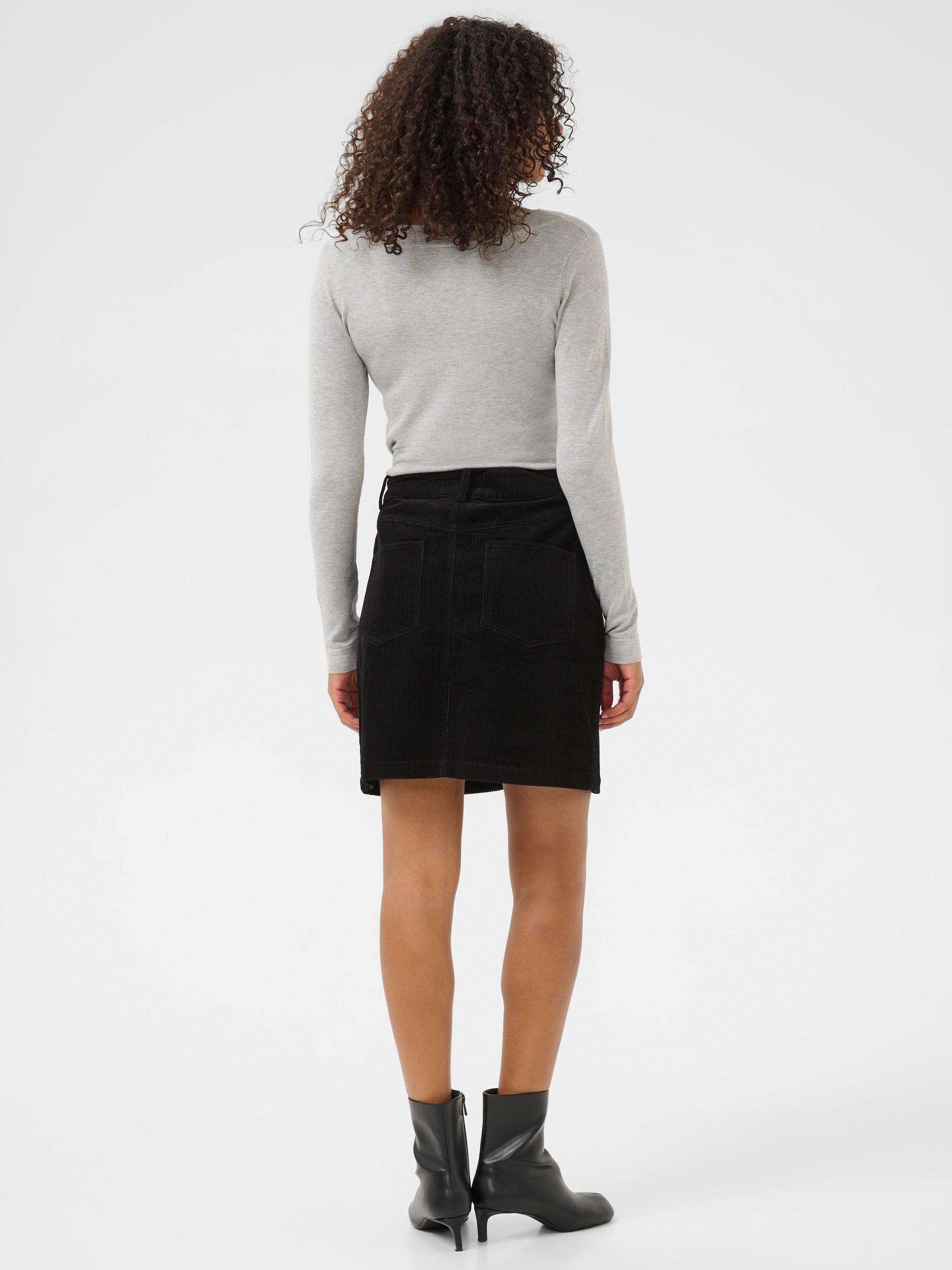Product image 2 of 6, which shows KAFFE KAkerstin Cotton Mini Skirt, Black, 8