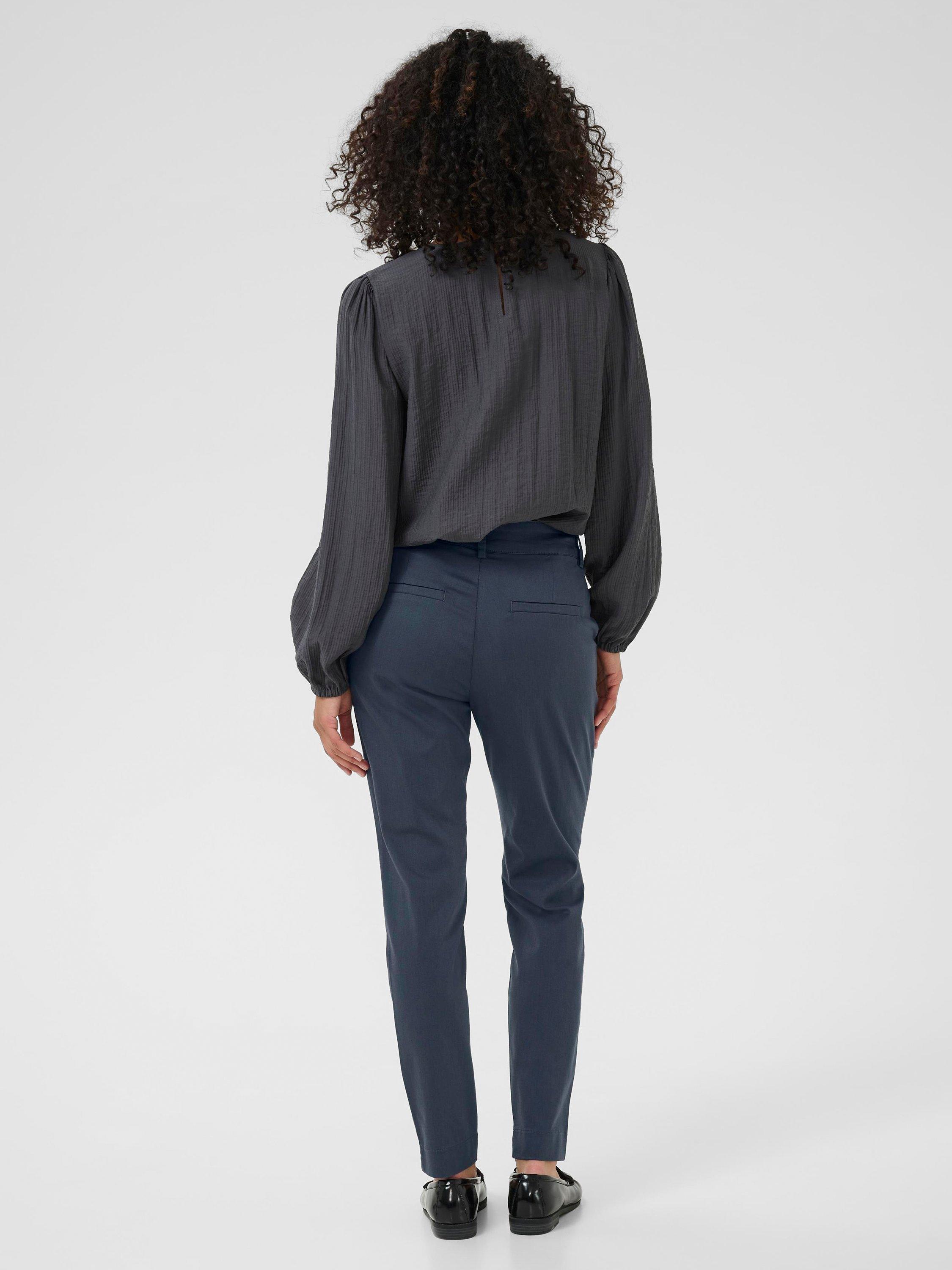 Product image 2 of 6, which shows KAFFE Lea Straight Chinos, Black Oyster, 8