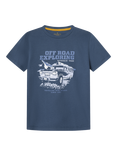 Hackett London Kids' Cotton Short Sleeved Car Print T-Shirt, Dark Denim Blue