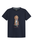 Hackett London Kids' Cotton Short Sleeved T-Shirt, Midnight Blue