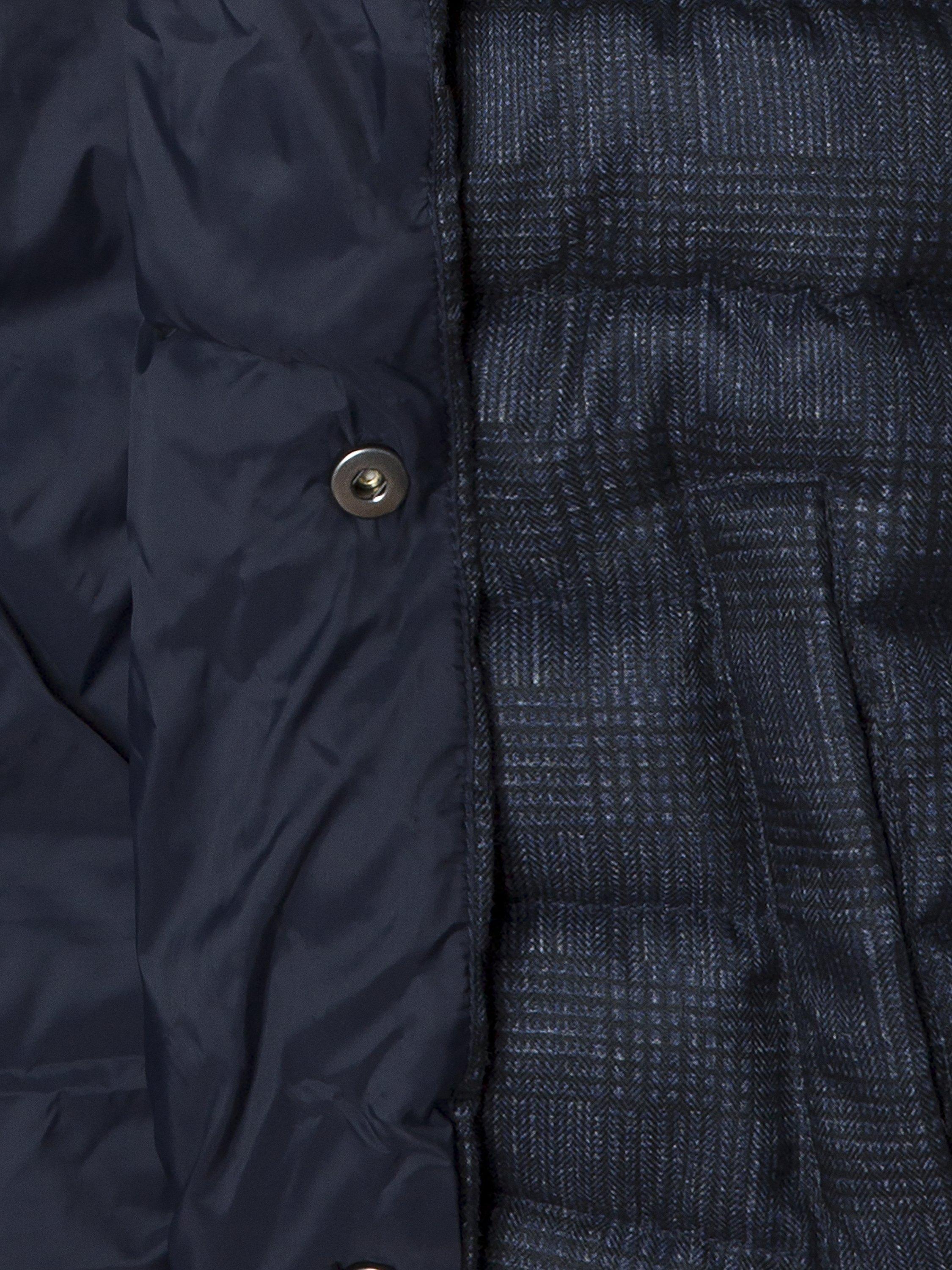 Product image 3 of 4, which shows Hackett London Kids' Padded Checked Gilet, Midnight Blue, 2 years
