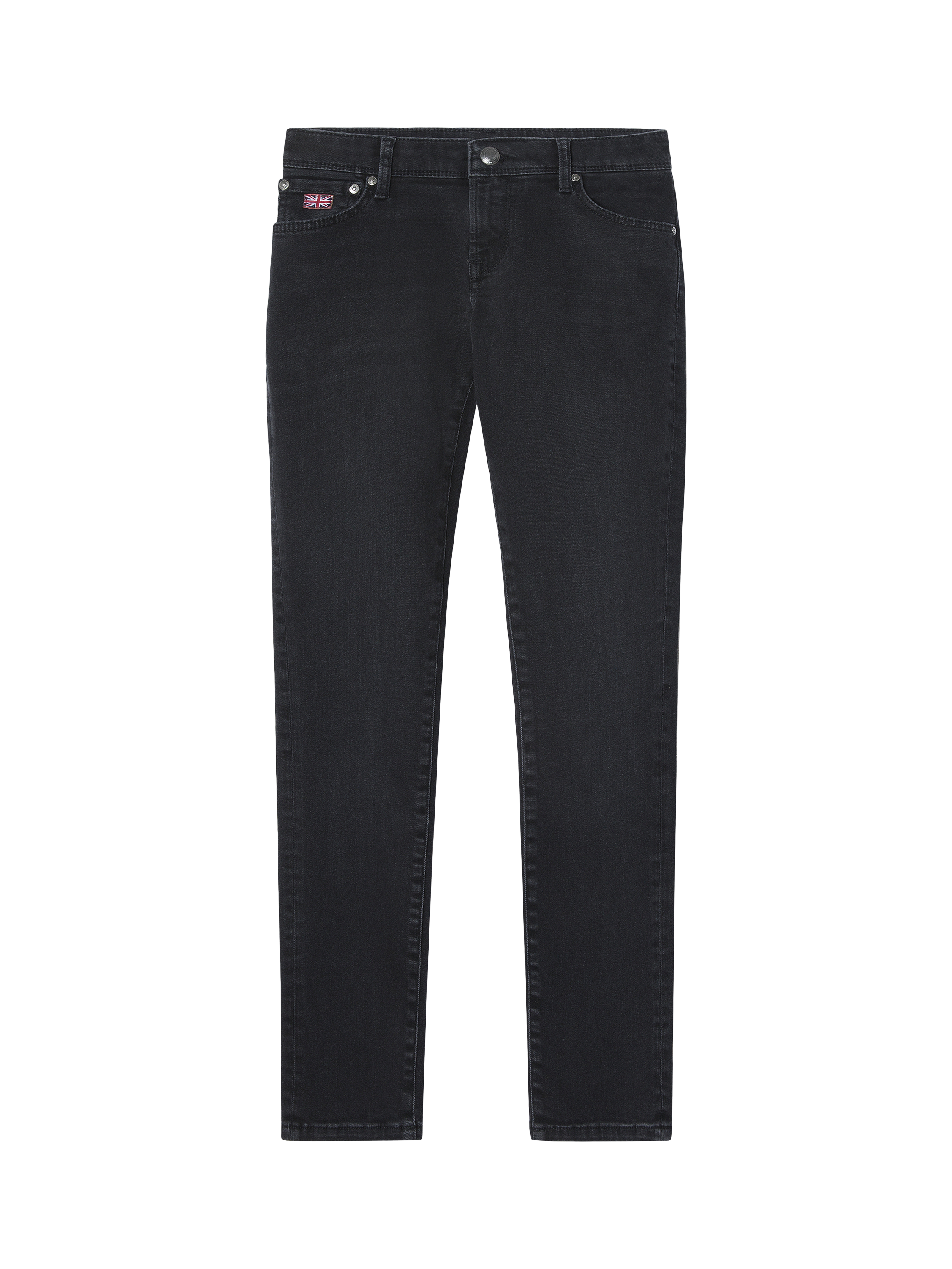 Product image 1 of 4, which shows Hackett London Kids' Five Pocket Denim Jeans, Black, 2 years