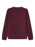 Hackett London Kids' Cotton Blend Crew Neck Sweatshirt, Burgundy Red