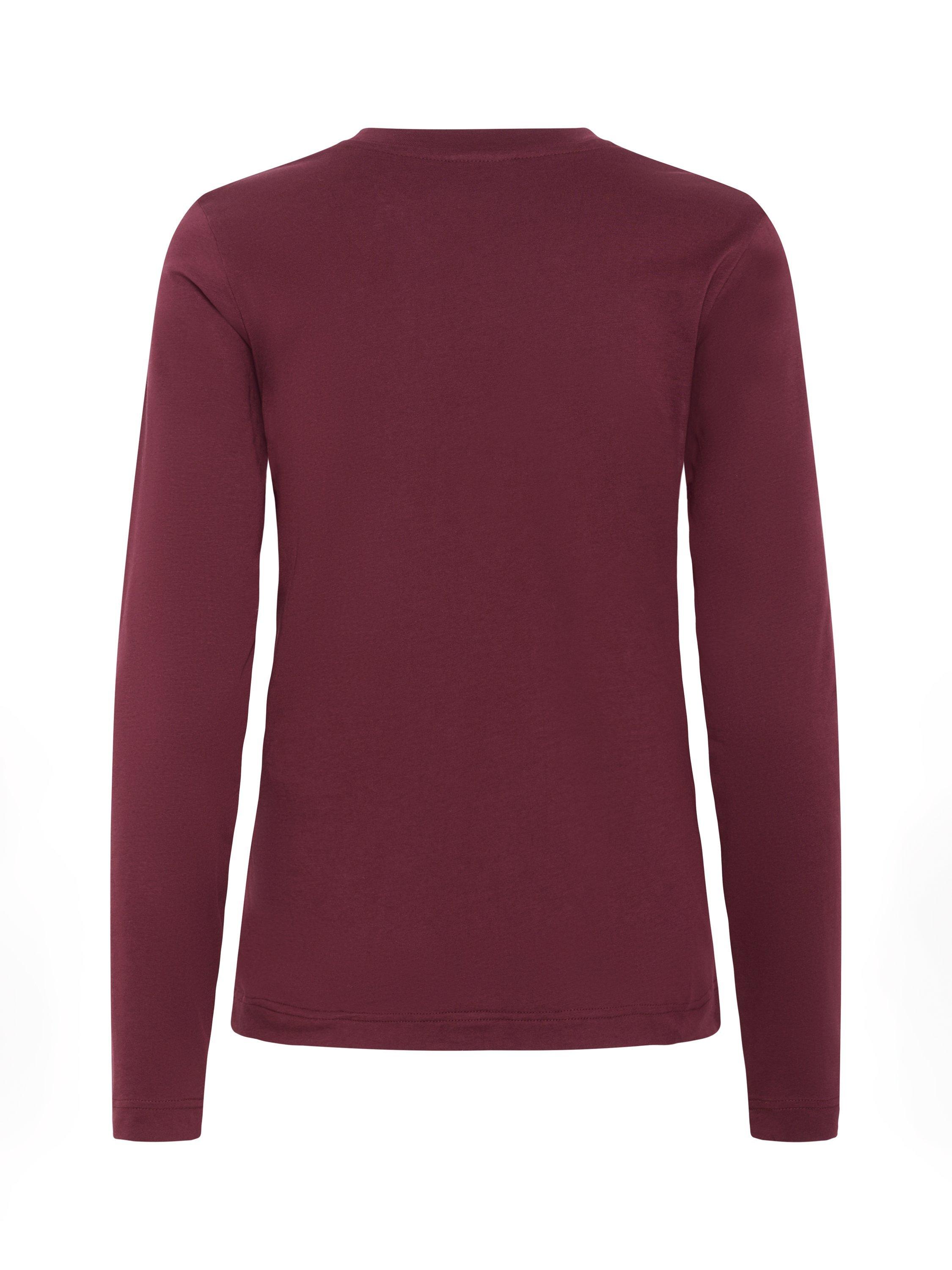 Product image 6 of 6, which shows KAFFE Marin Long Sleeve Top, Mid Red, XS