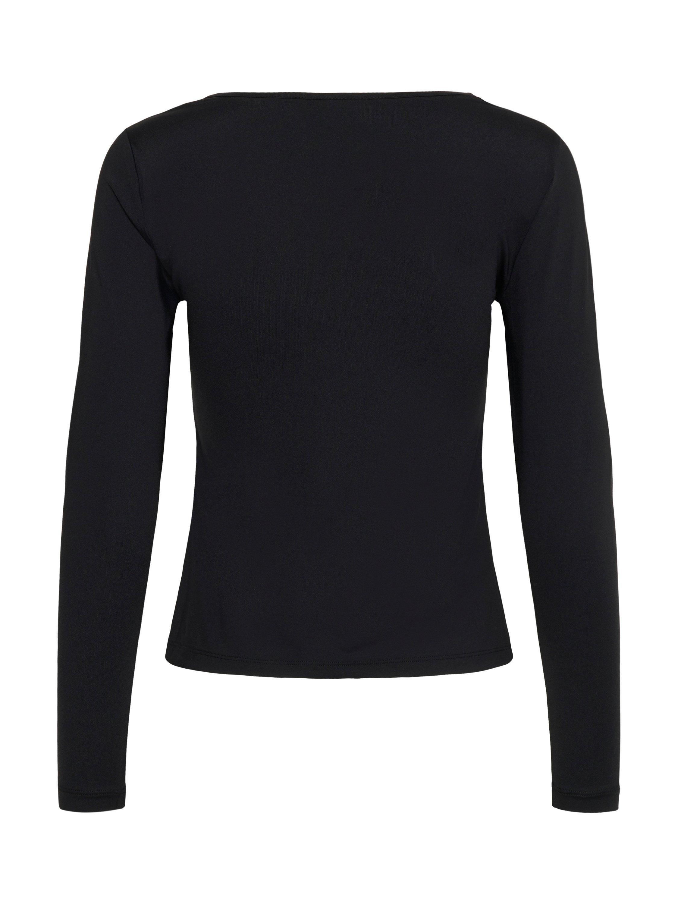 Product image 6 of 6, which shows KAFFE KAarina Long Sleeve T-Shirt, Black, XS