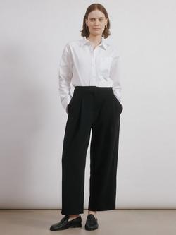 Albaray Tailored Barrel Leg Trousers, Black, Black