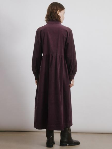 Albaray Patch Pocket Corduroy Midi Dress - view 2, Burgundy
