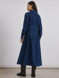 Albaray Fitted Denim Shirt Dress, Blue