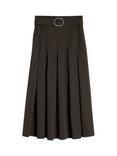 Albaray Pleated Midi Skirt, Chocolate