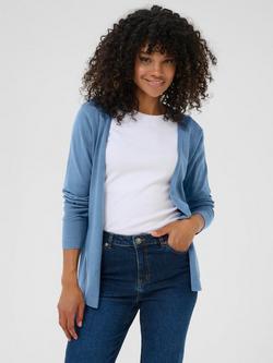 KAFFE Fenia Open Neck Cardigan, Mid Blue