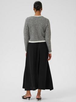 KAFFE Ellery Textured Stripe Cardigan, Grey/Multi - view 2, Grey/Multi