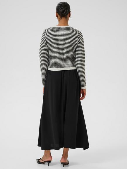 KAFFE Ellery Textured Stripe Cardigan, Grey/Multi - view 2, Grey/Multi