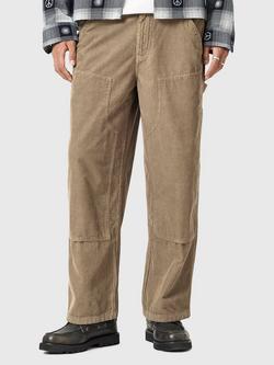AllSaints Dunstan Corduroy Trousers, Brown Mid, Brown Mid
