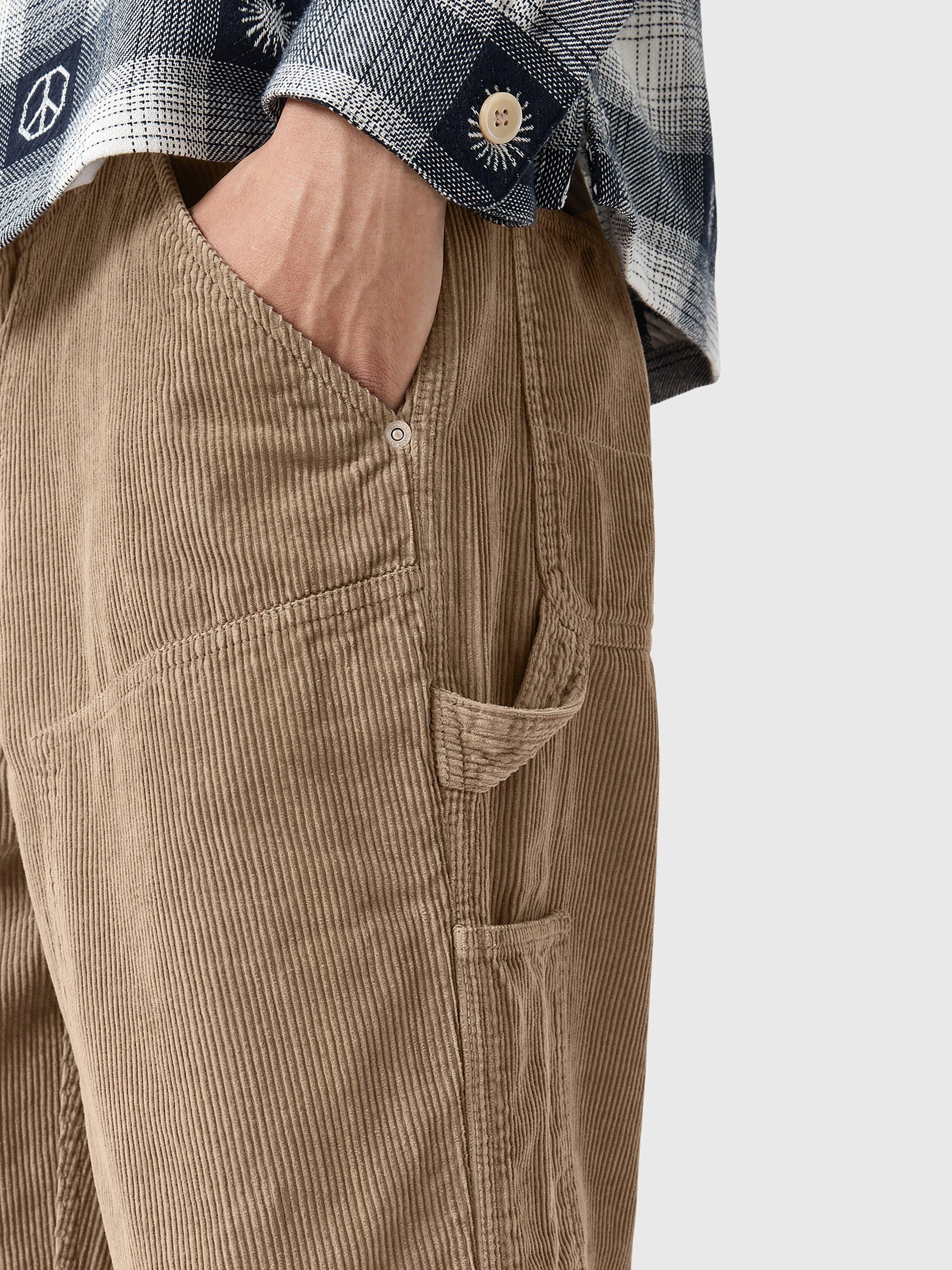 Product image 6 of 10, which shows AllSaints Dunstan Corduroy Trousers, Brown Mid, 28R