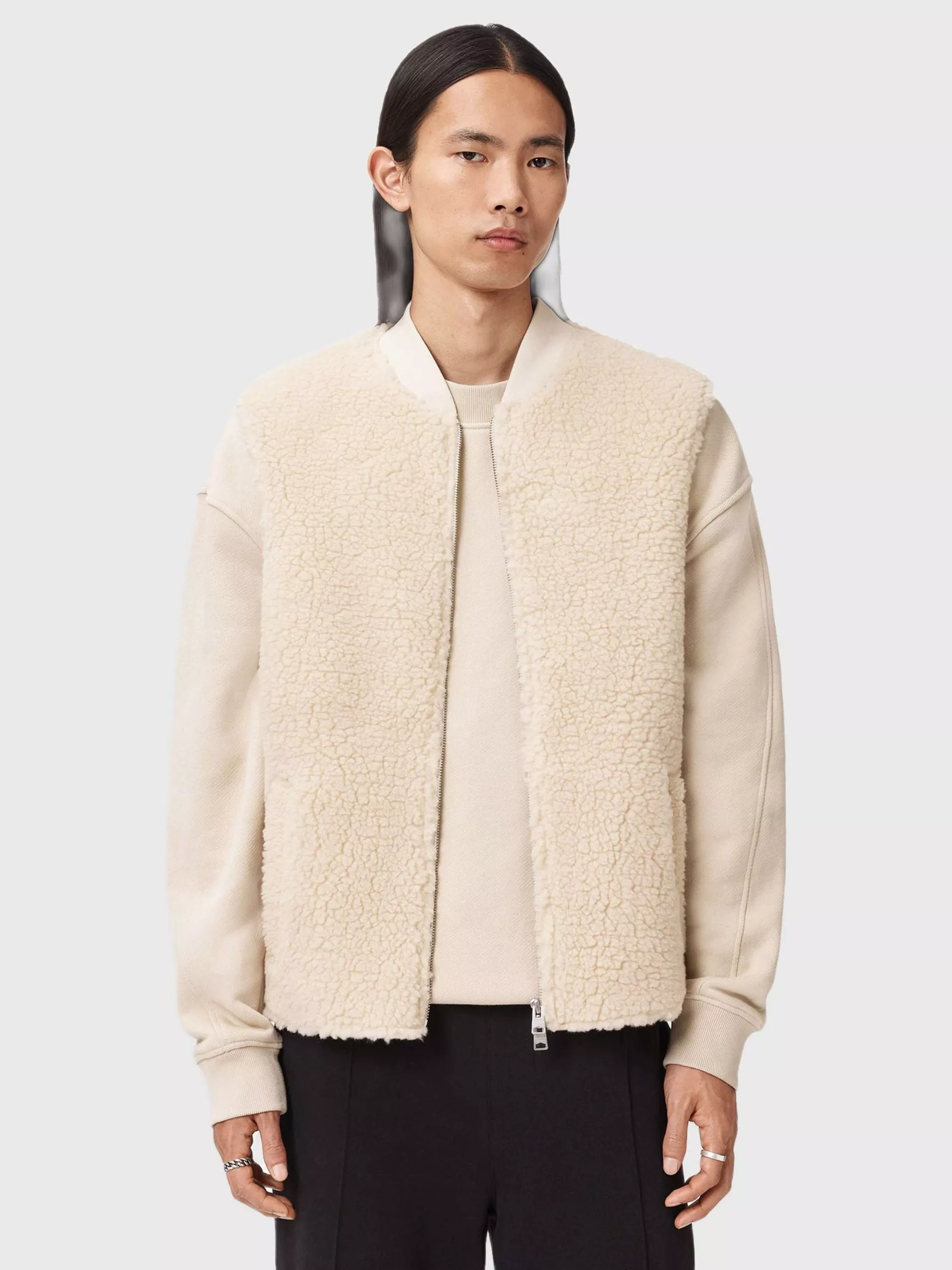 AllSaints Otis Boxy Fit Cropped Gilet