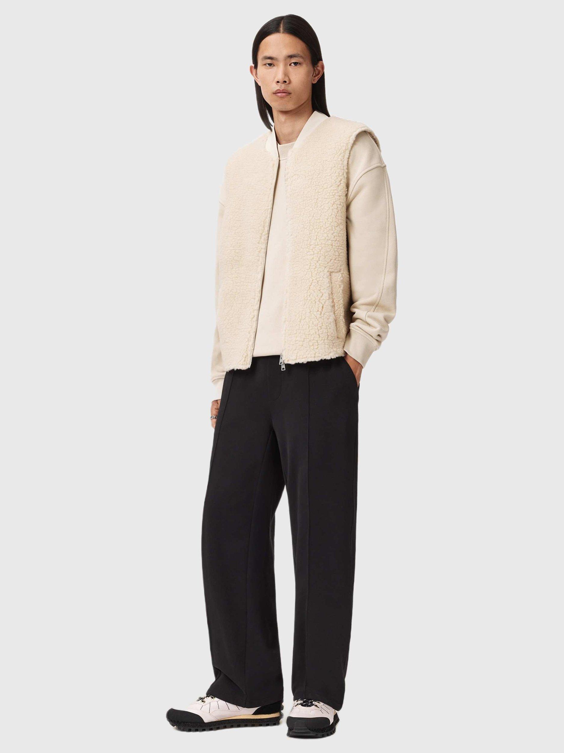 Product image 3 of 6, which shows AllSaints Otis Boxy Fit Cropped Gilet, Bone White, L