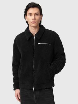 AllSaints Otis Zip Up Shacket, Jet Black