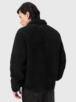 AllSaints Otis Zip Up Shacket - view 2, Jet Black