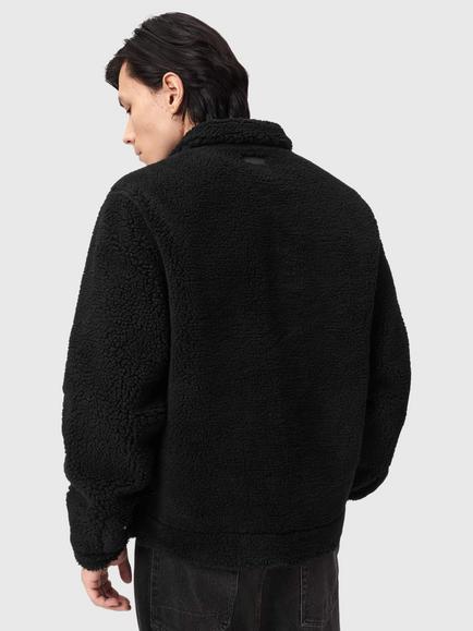 AllSaints Otis Zip Up Shacket - view 2, Jet Black