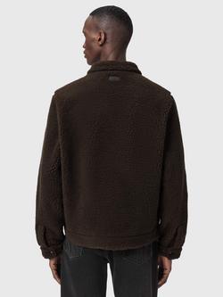 AllSaints Otis Zip Up Shacket - view 2, Dark Khaki