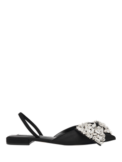 Steve Madden Sloane Satin Ballerina Pumps, Black, Black